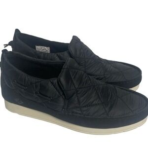 Sperry Moc-Sider Black Quilted Nylon Slip-On Shoes Mens 11.5